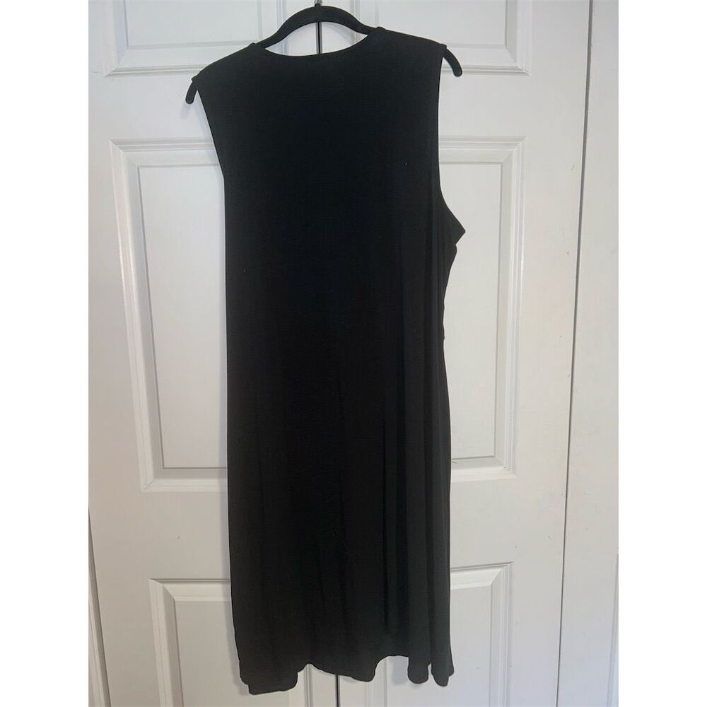 J.Jill Wearever Women's XL Black Sleeveless Tie-Waist Midi Dress - Picture 5 of 8